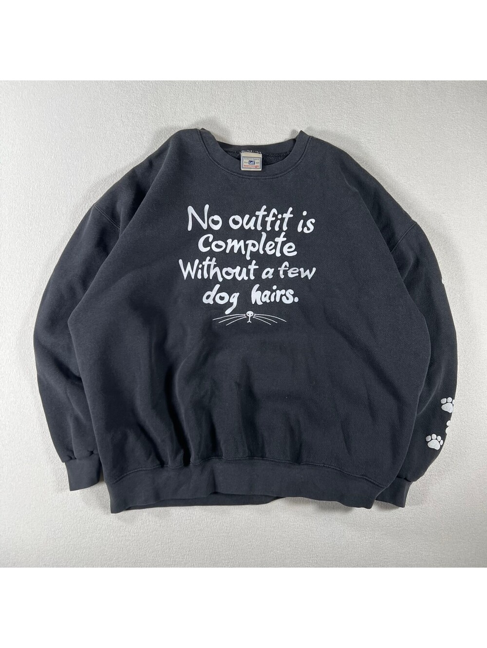 Lee "No Outfit Without Dog Hairs" Crewneck - Black